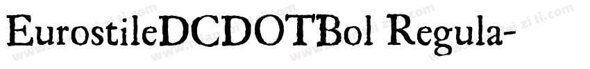 EurostileDCDOTBol Regula字体转换